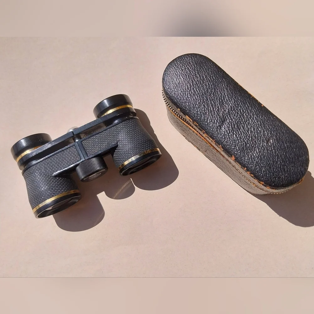 Black and Gold Binoculars with Case - Picture 7 of 11